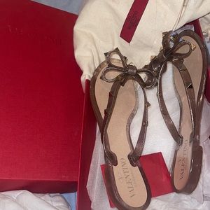 Valentino Garavani Rockstud PVC Flat Thong Sandals